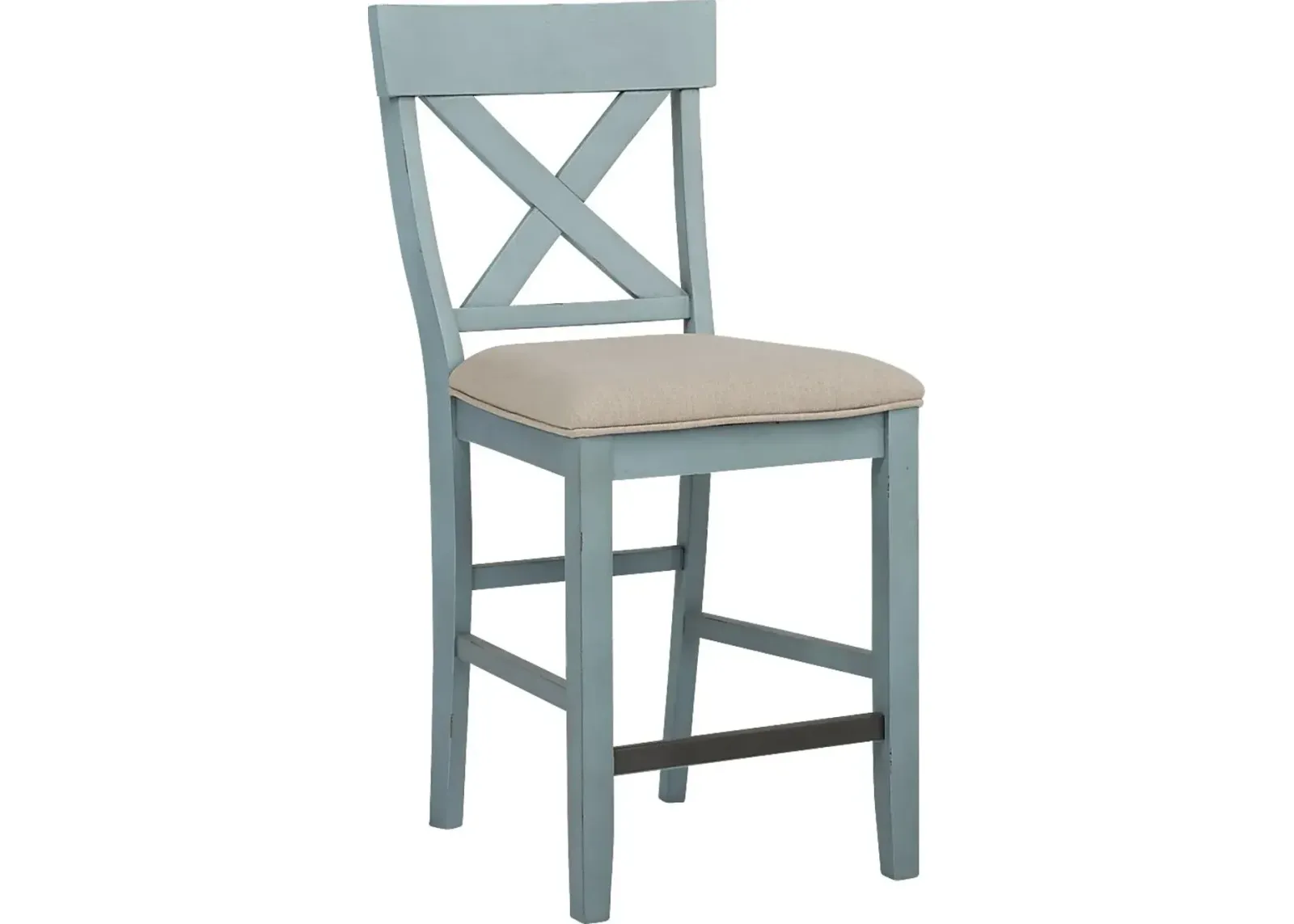 Spring Cottage Blue Counter Height Stool