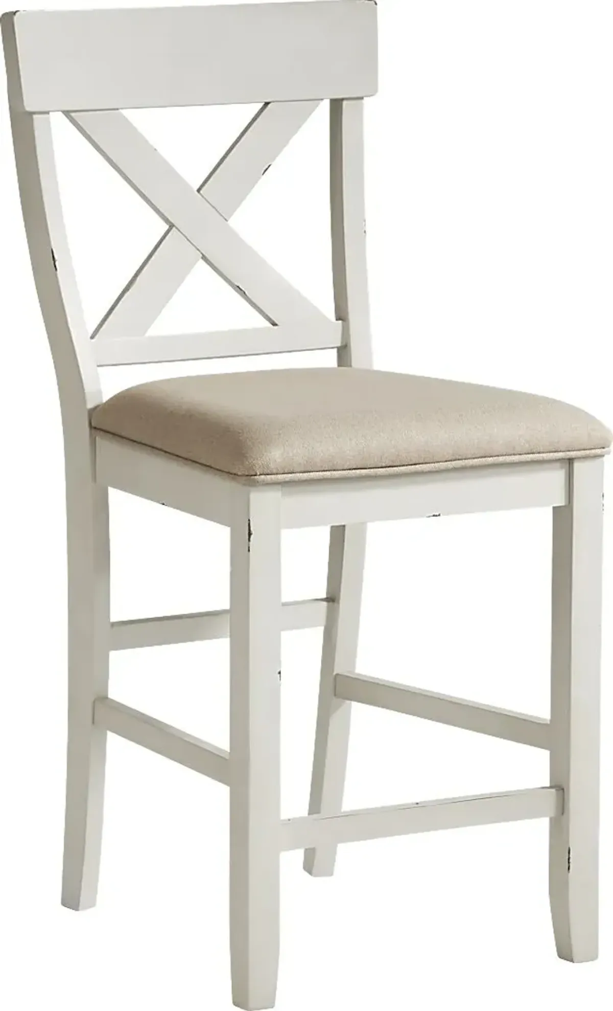 Spring Cottage White Counter Height Stool