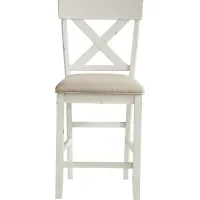 Spring Cottage White Counter Height Stool