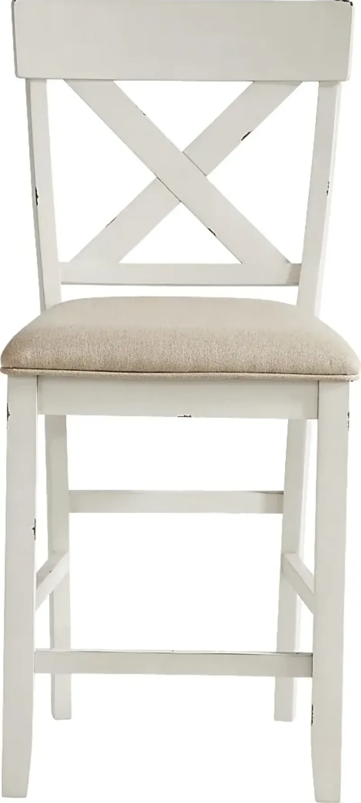 Spring Cottage White Counter Height Stool