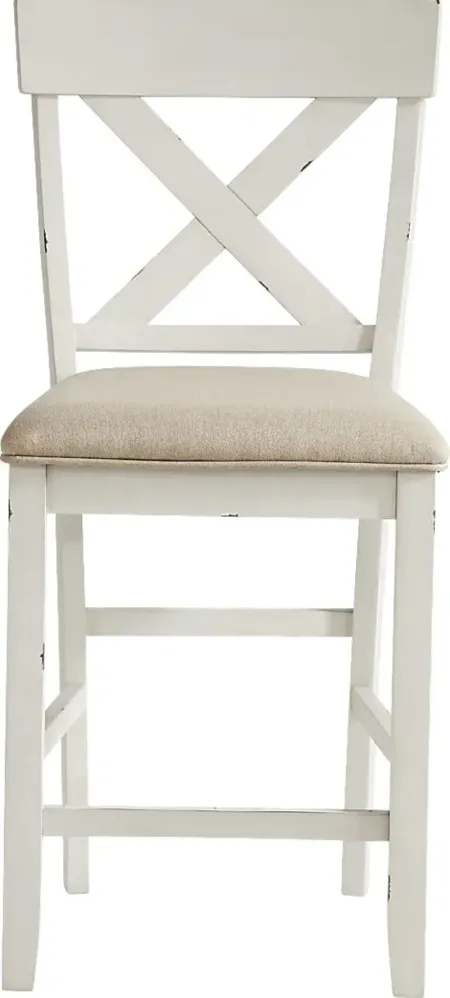 Spring Cottage White Counter Height Stool