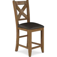 Acorn Cottage Brown Stool | Furniture.com