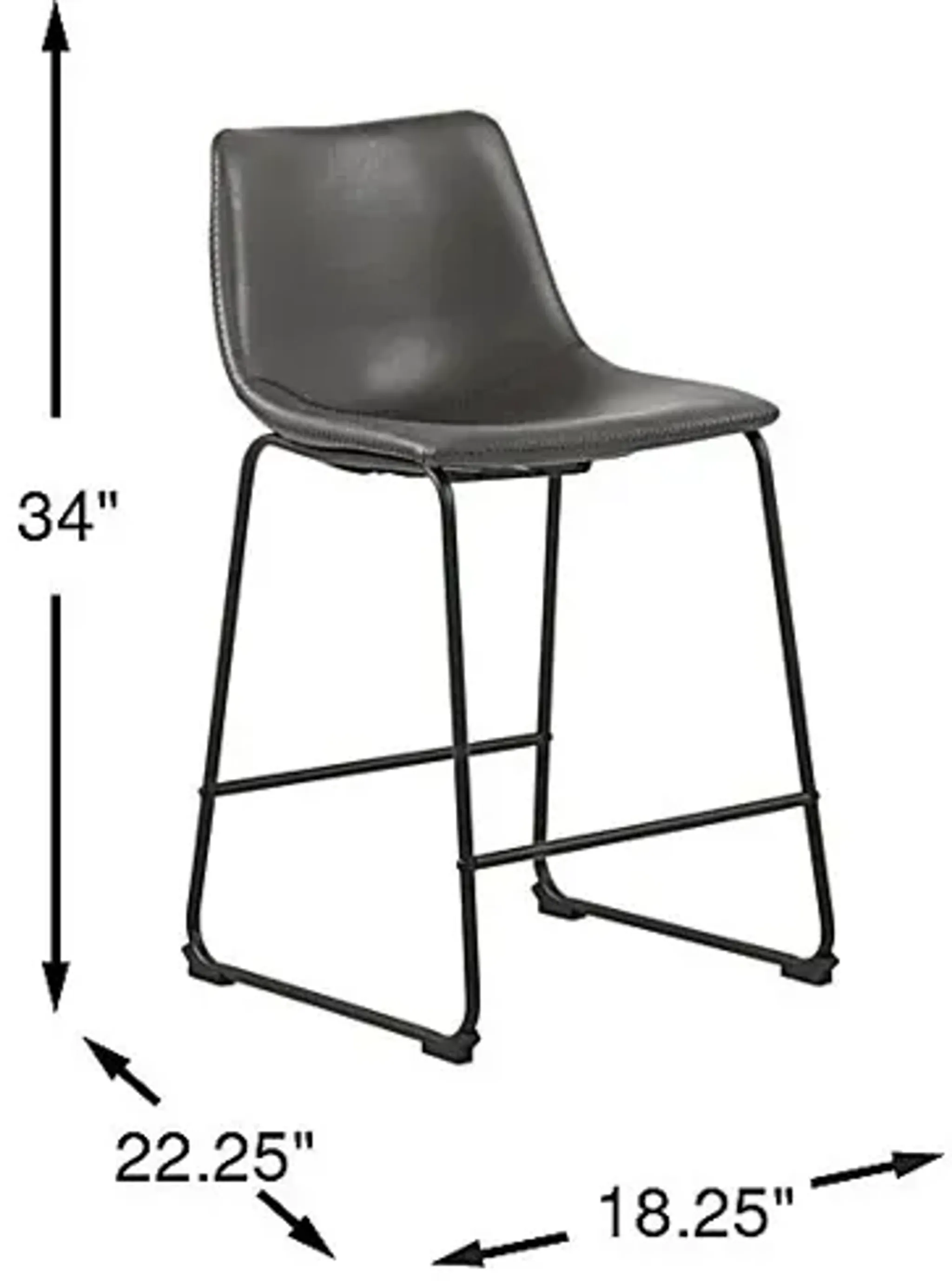 Barcroft Gray Counter Height Stool | Furniture.com
