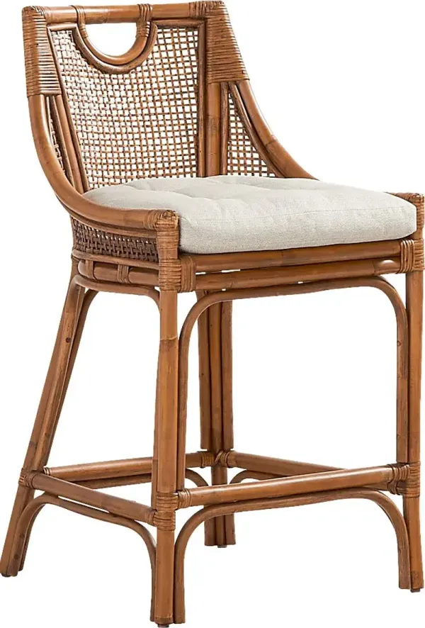 Isla Bay Brown Counter Height Stool