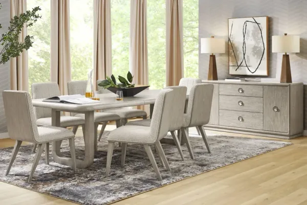 Santa Clarita Light Gray 9 Pc Dining Room