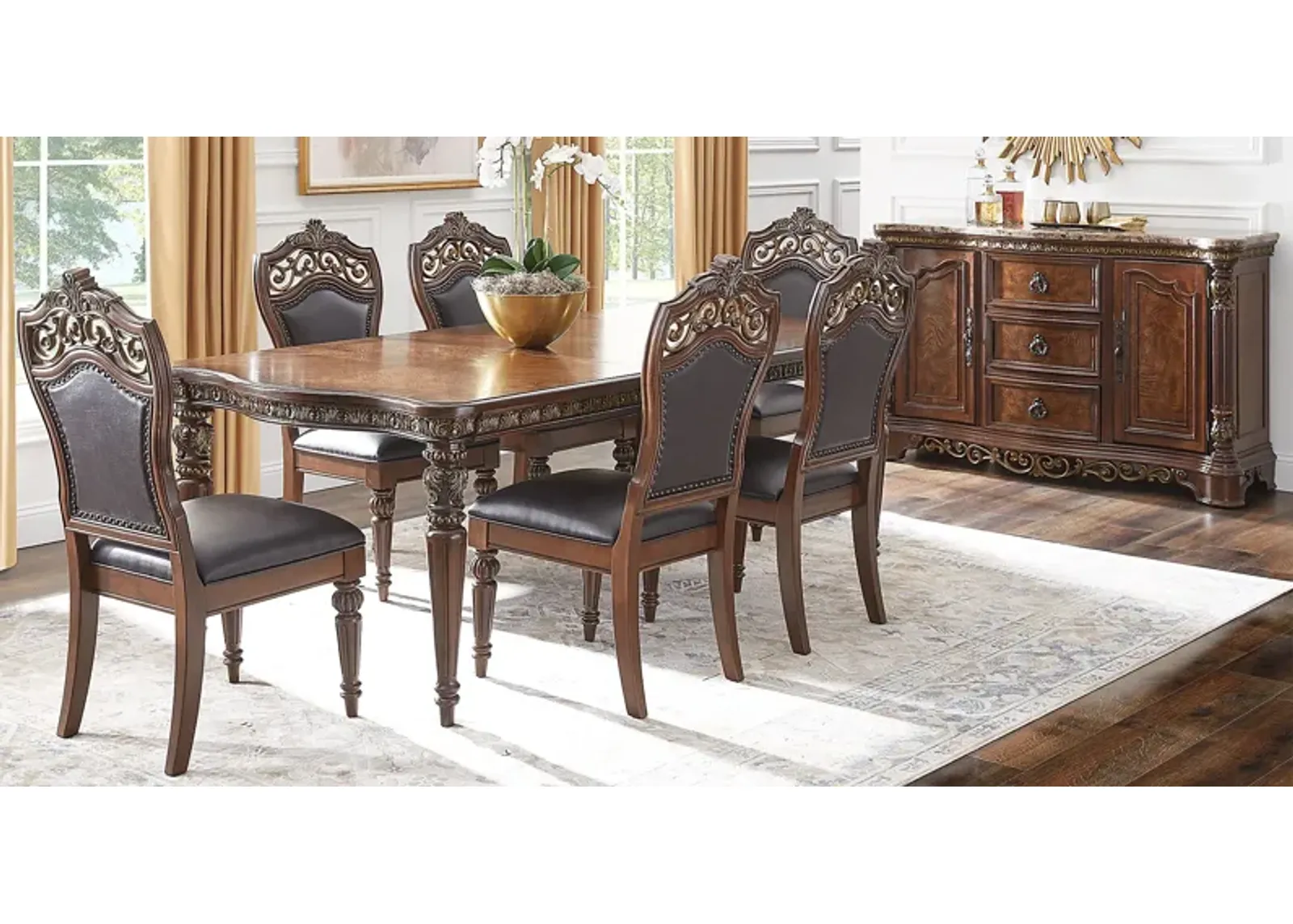 Handly Manor Tobacco 5 Pc Rectangle Dining Room