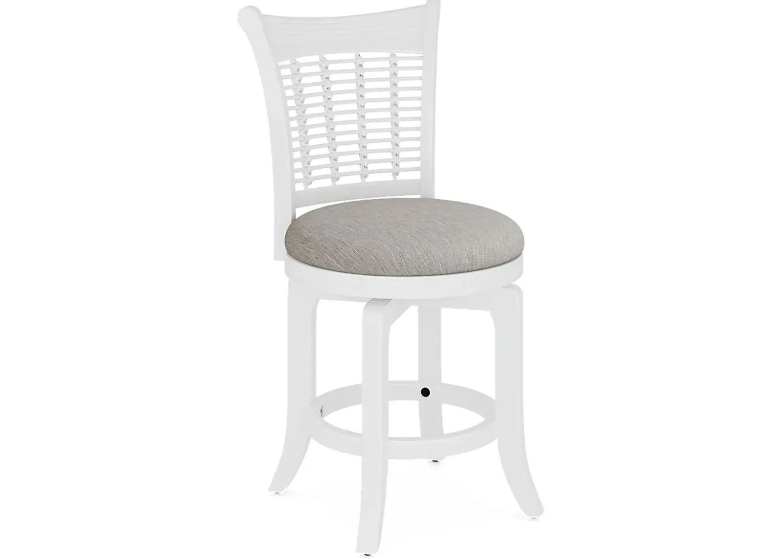 Chesterman White Counter Height Swivel Stool