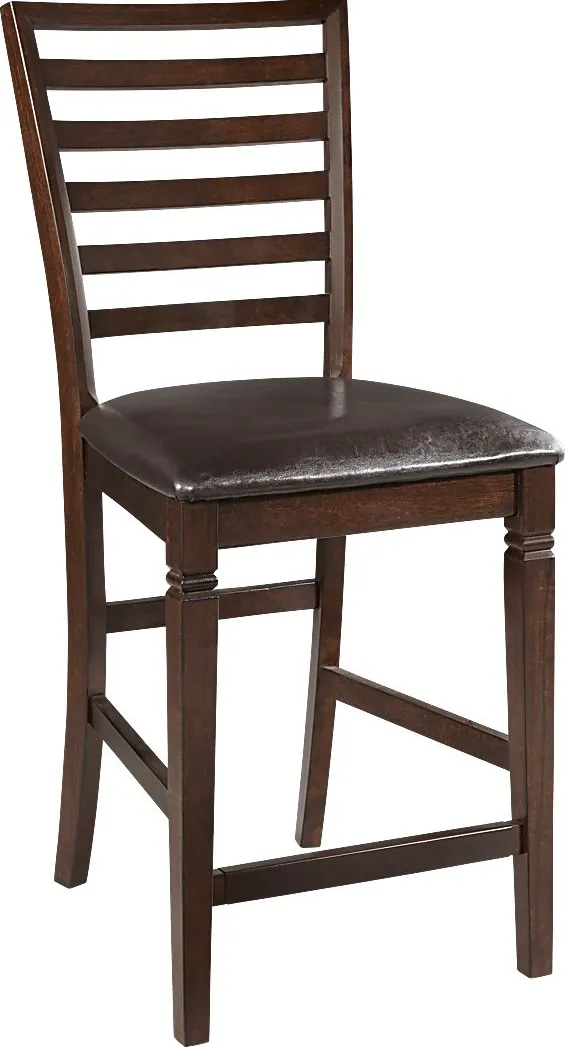 Riverdale Cherry Ladder Back Counter Height Stool