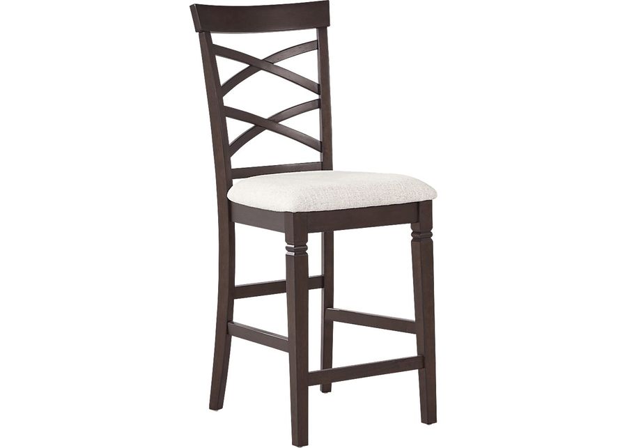 Winslow Brown Cherry X-Back Counter Height Stool