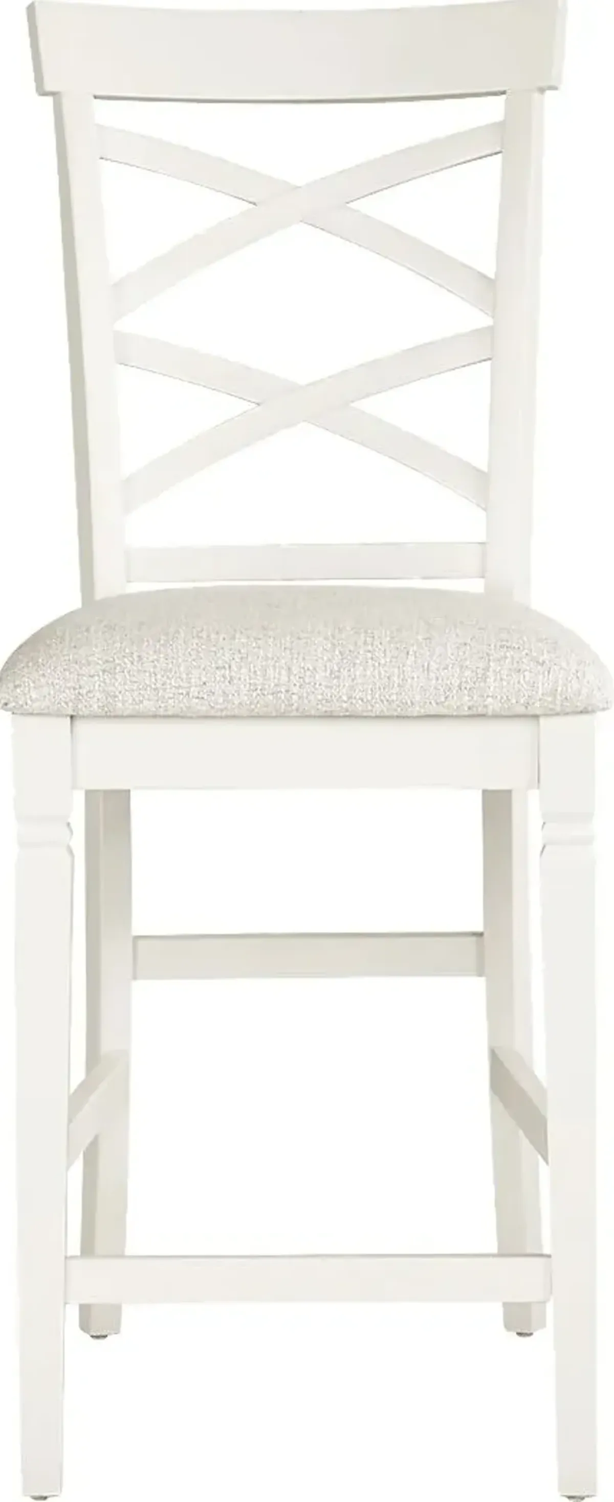 Winslow White X-Back Counter Height Stool