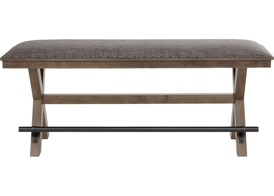 Hazelnut Woods Brown Counter Height Bench