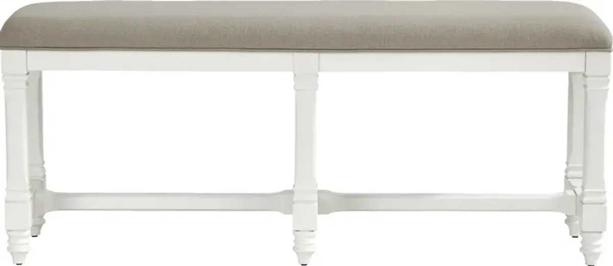 Shorewood White Counter Height Bench