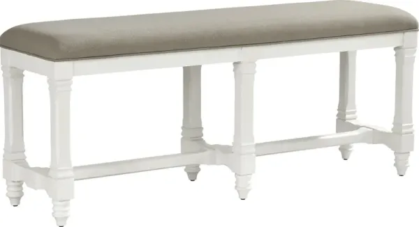 Shorewood White Counter Height Bench