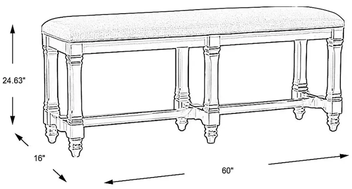 Shorewood Gray Counter Height Bench