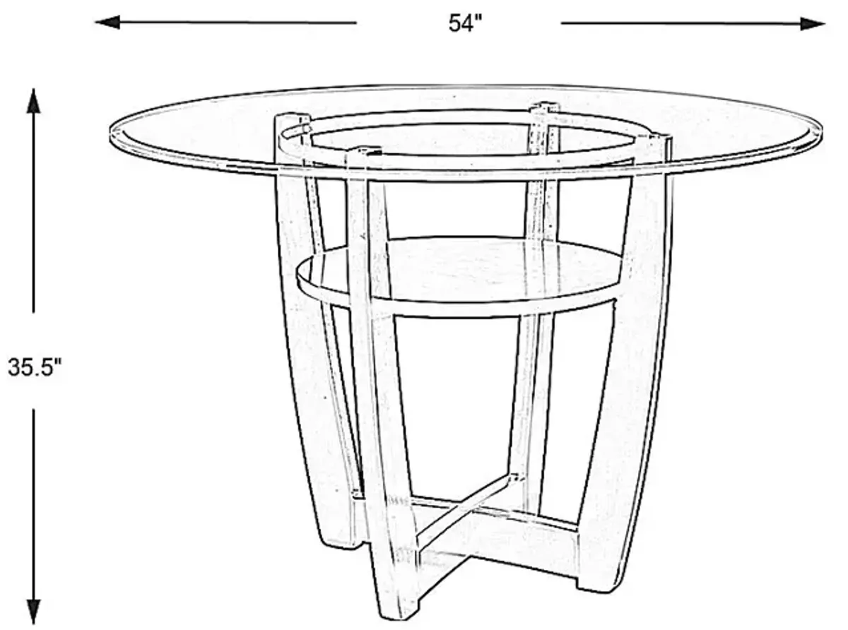 Ciara Espresso 54 in. Round Counter Height Dining Table