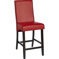 Galena Red Counter Height Stool