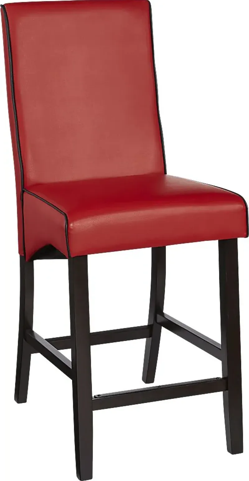 Galena Red Counter Height Stool