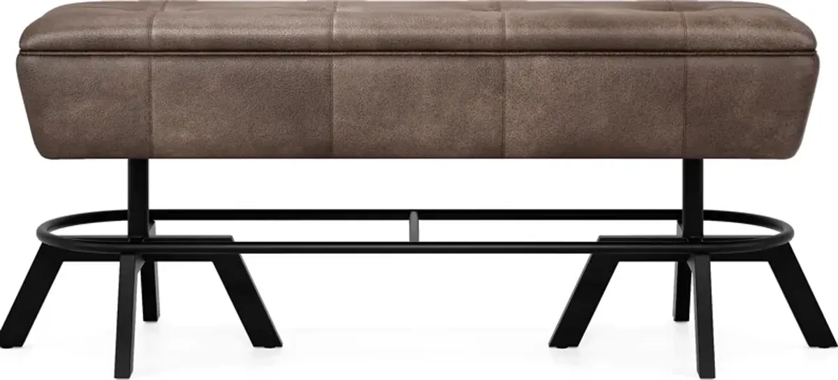 Creston Point Black Counter Height Bench