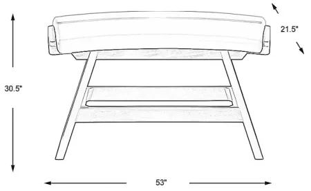 Cider Creek Gray Curved Bar Height Bench