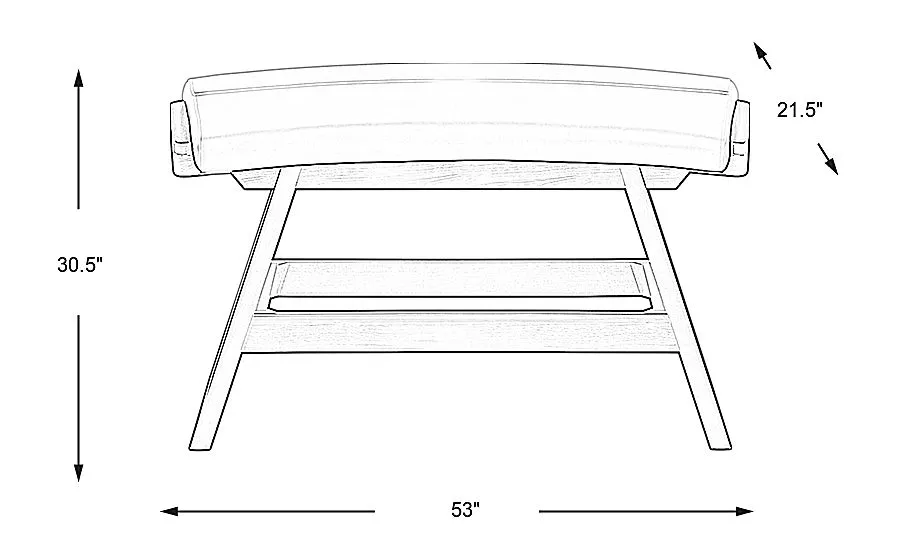 Cider Creek Gray Curved Bar Height Bench