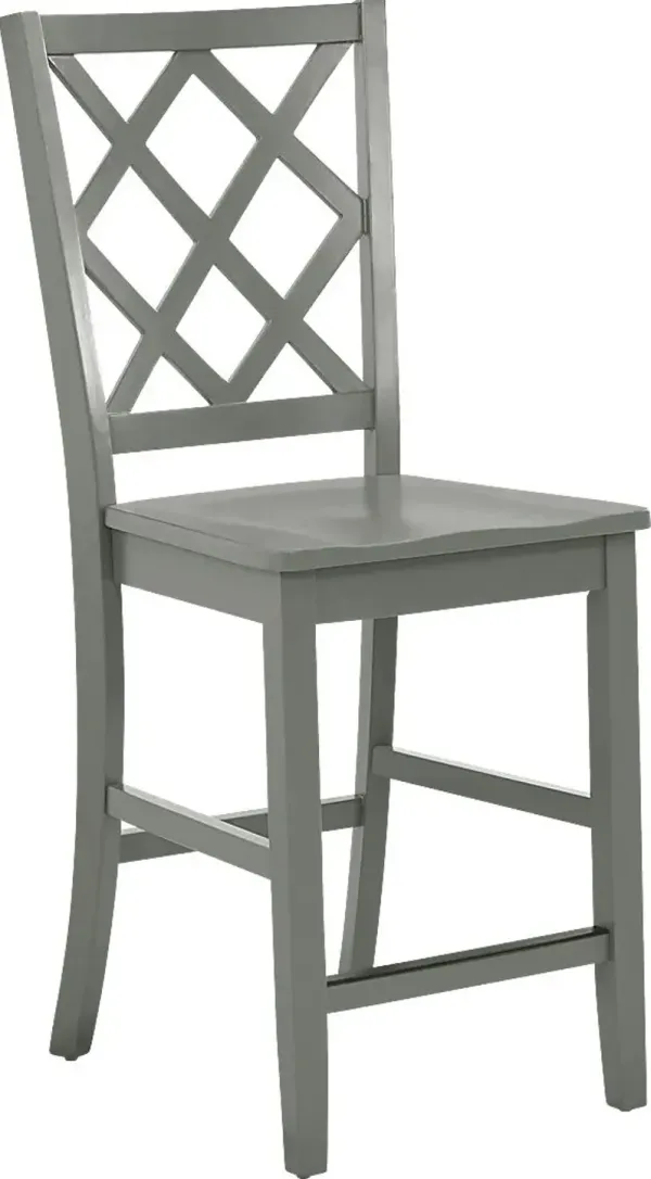 Concord Gray Counter Height Diamond Back Stool