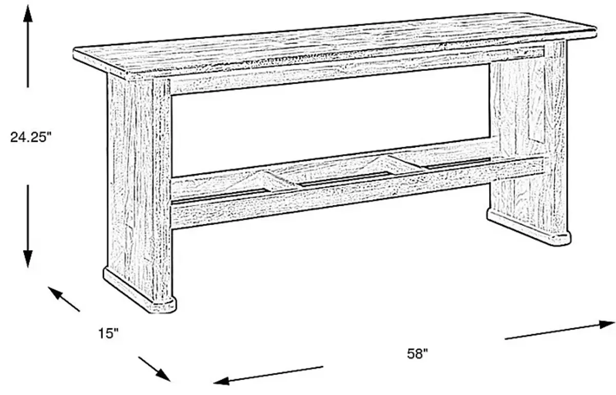 Surrey Ellis Brown Counter Height Bench