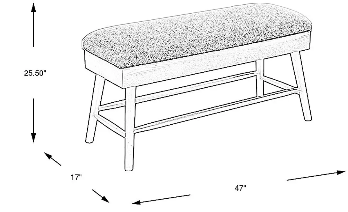 Viola Natural Counter Height Storage Bench