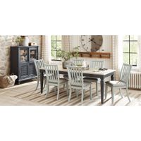 Hilton Head Graphite 5 Pc Dining Room with Mint Side Chairs