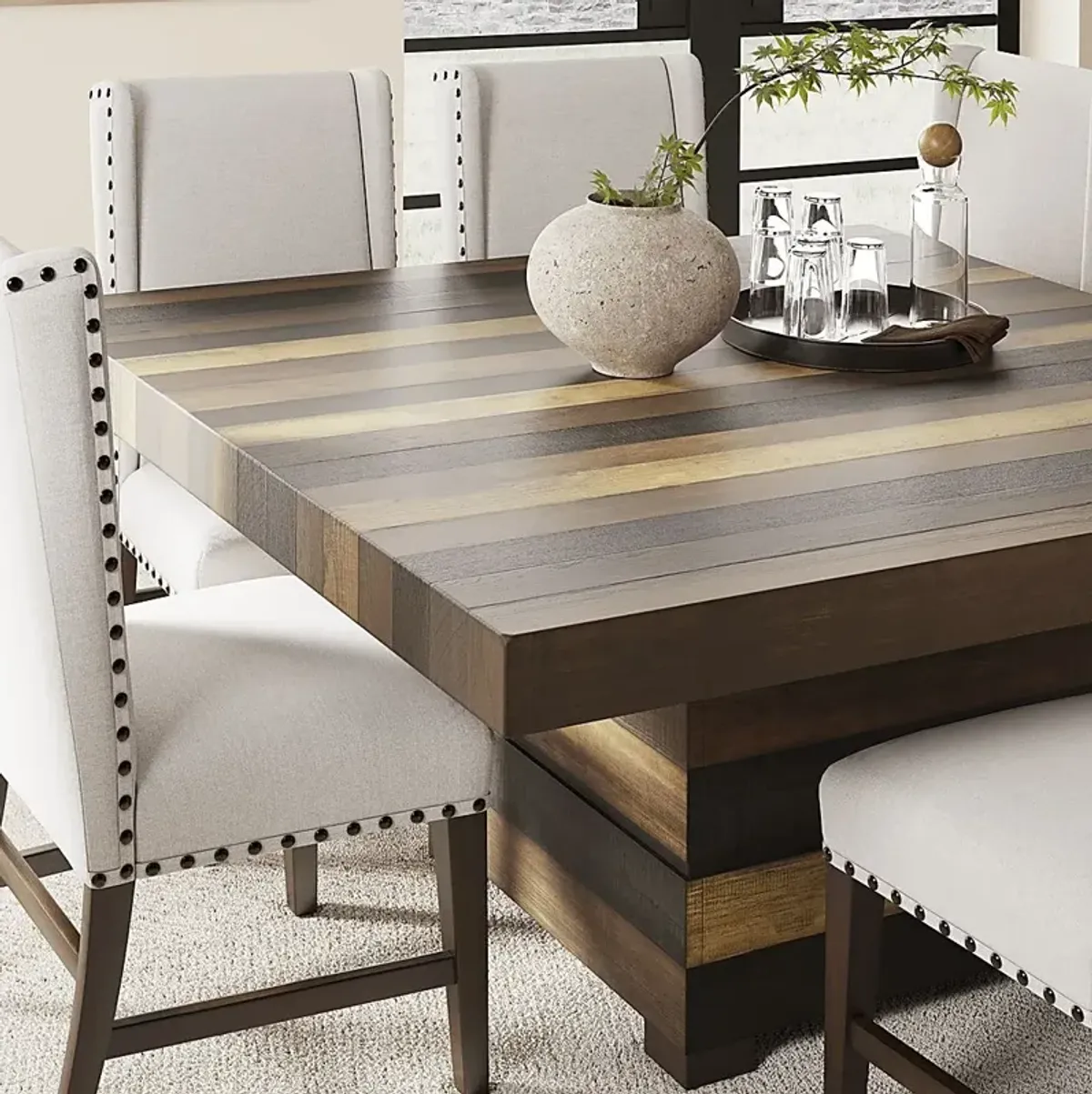 Westover Hills II Brown 5 Pc Square Dining Room with Upholstered Chairs