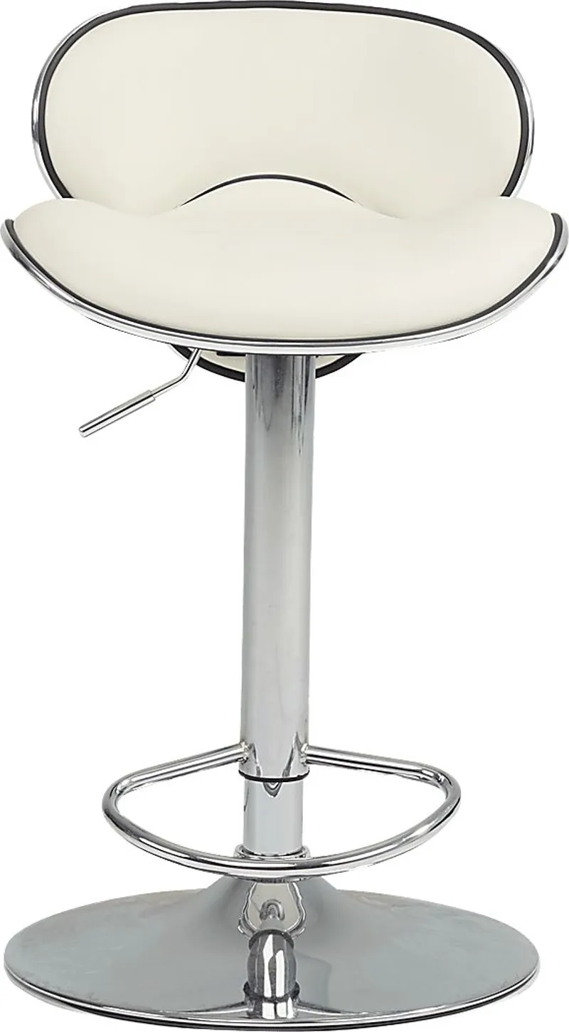 Howell Park White Adjustable Barstool