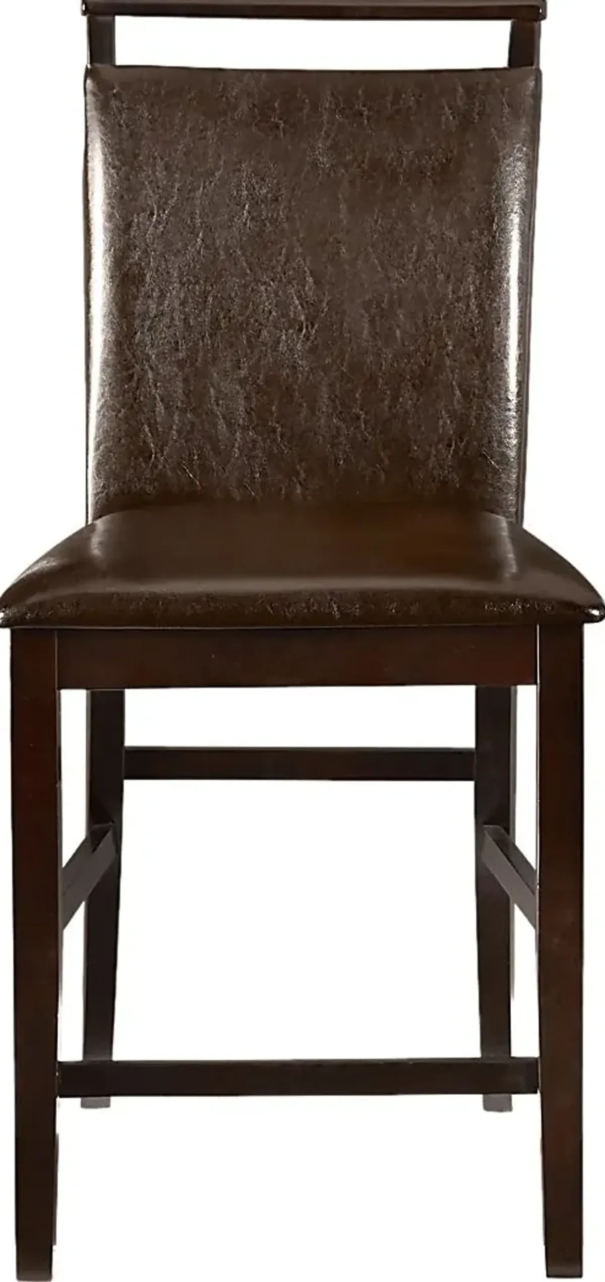 Ciara Espresso 5 Pc 54" Round Counter Height Dining Set with Brown Stools