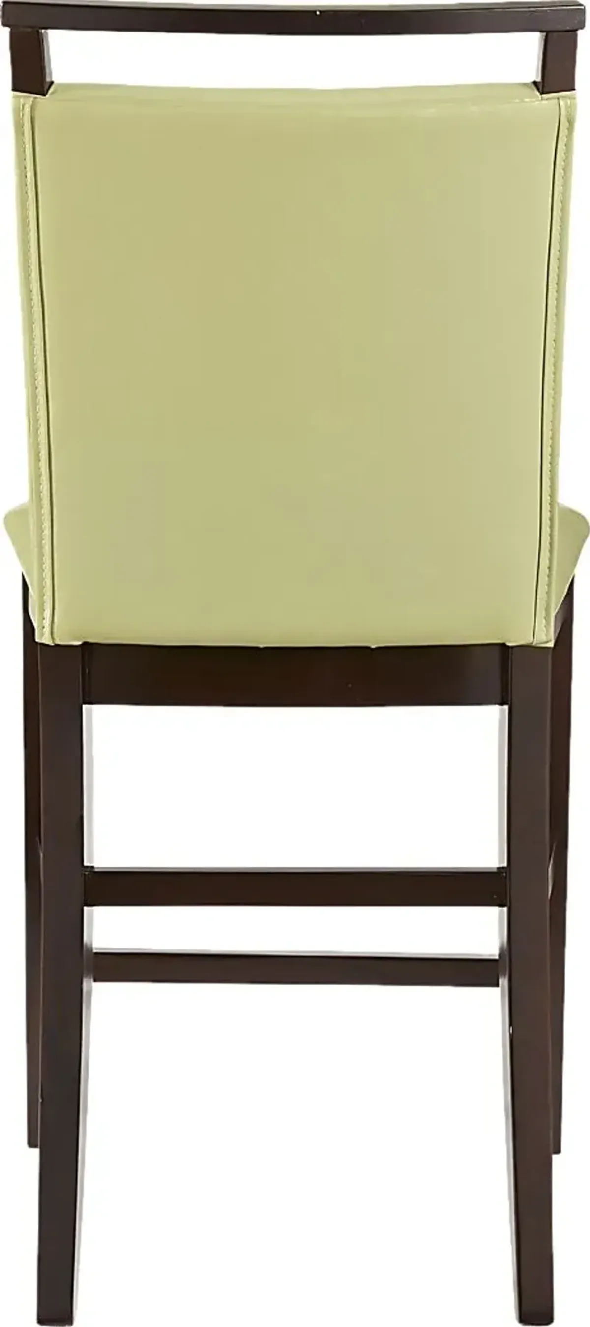 Ciara Espresso 5 Pc 54" Round Counter Height Dining Set with Green Stools