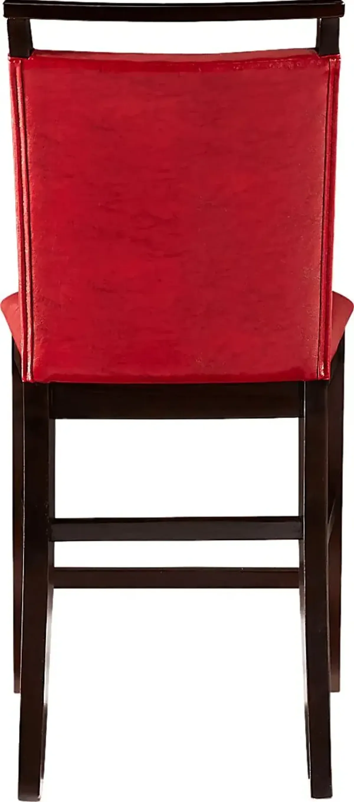 Ciara Espresso 5 Pc 54" Round Counter Height Dining Set with Red Stools