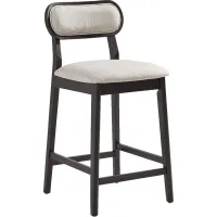 Watertown Black Upholstered Counter Height Stool