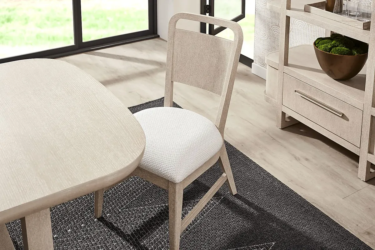 Canyon Light Gray 6 Pc Dining Room with Panel Back Chairs and Bench