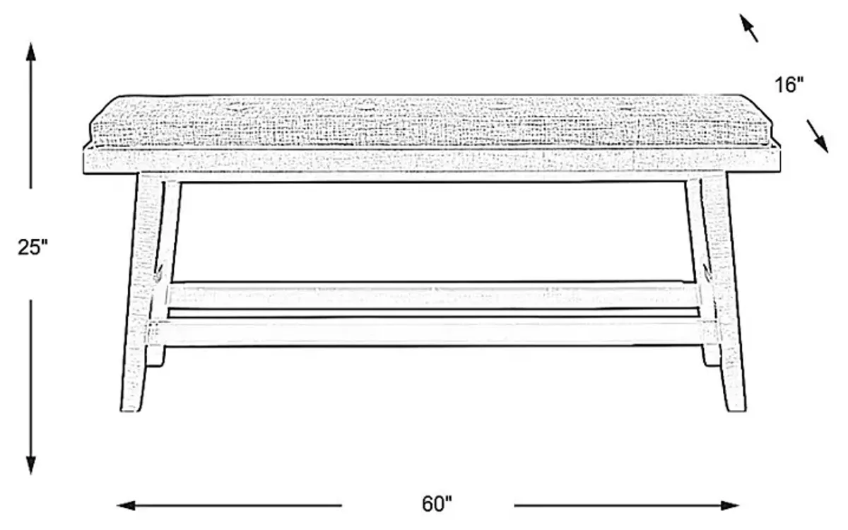 Hill Creek Black Counter Height Bench