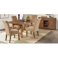 Acorn Cottage Brown 5 Pc Dining Room with Brown Chairs