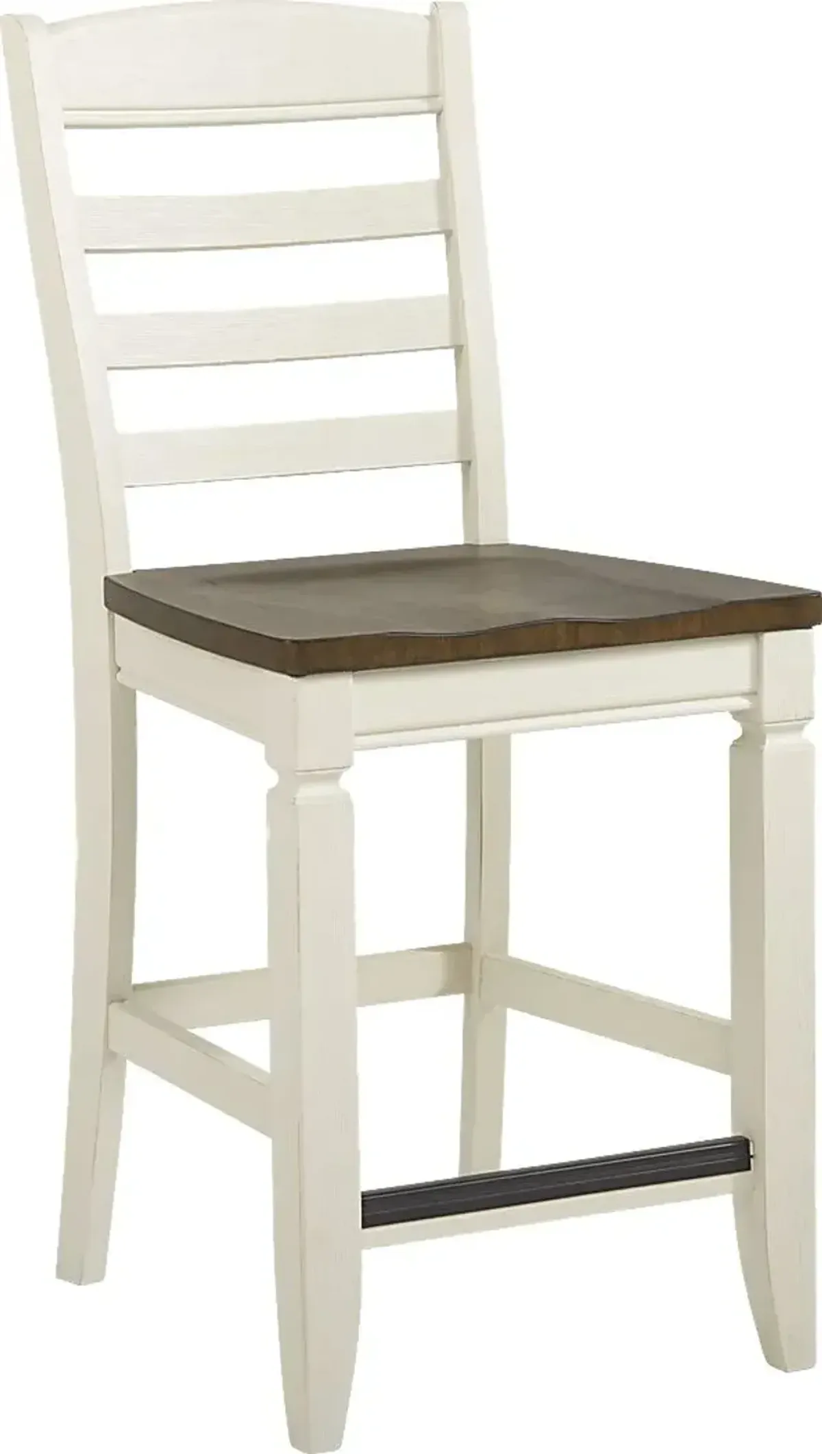 Country Lane Antique White Ladder Back Counter Height Stool