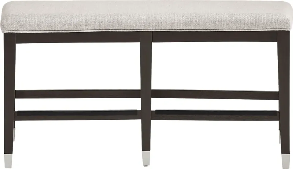 Rosalie Gray Upholstered Counter Height Bench