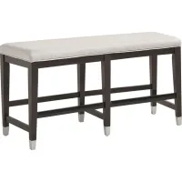 Rosalie Gray Upholstered Counter Height Bench