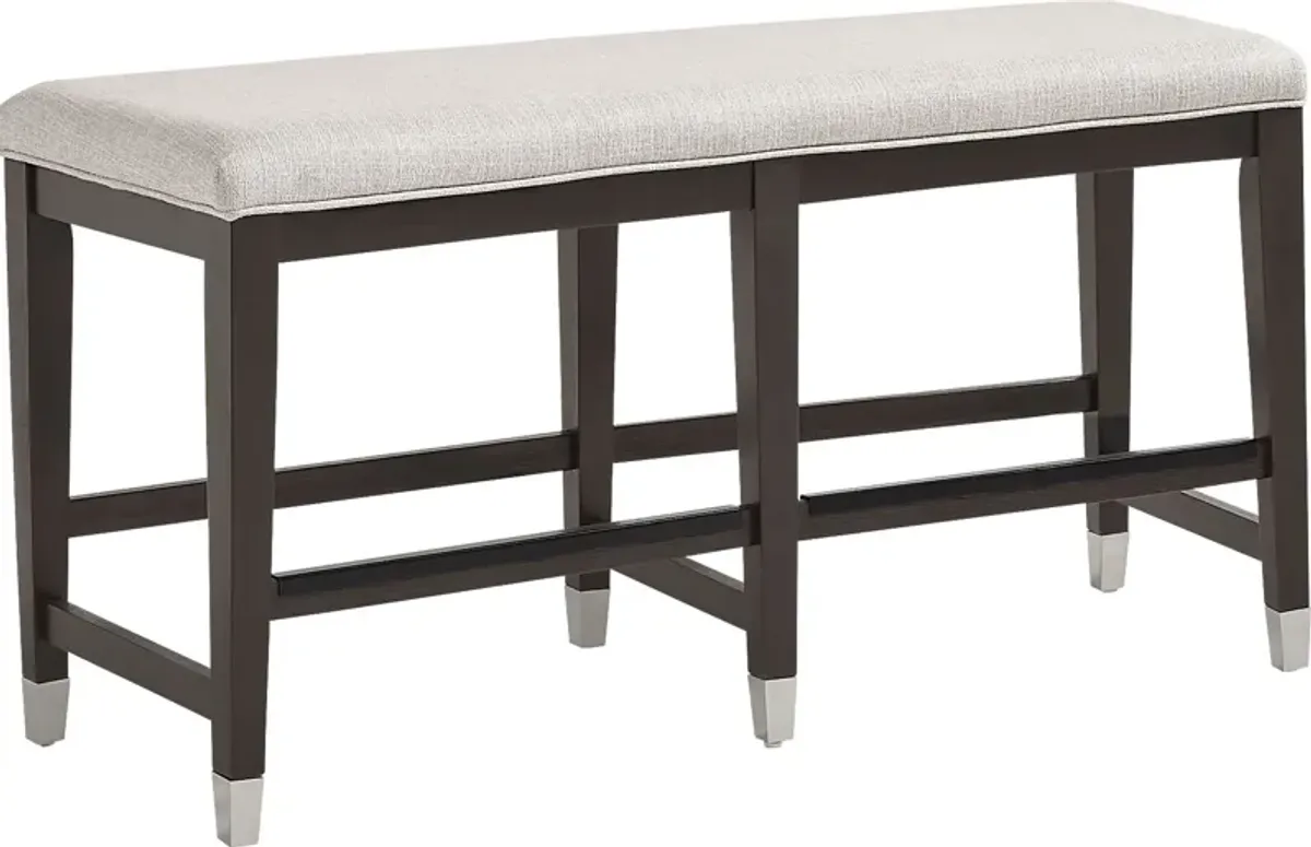 Rosalie Gray Upholstered Counter Height Bench