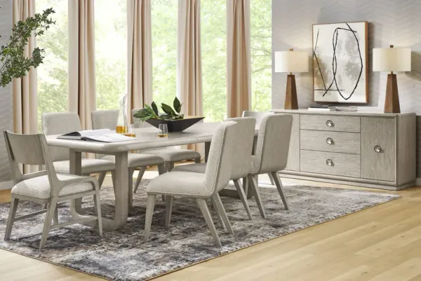 Santa Clarita Light Gray 9 Pc Dining Room