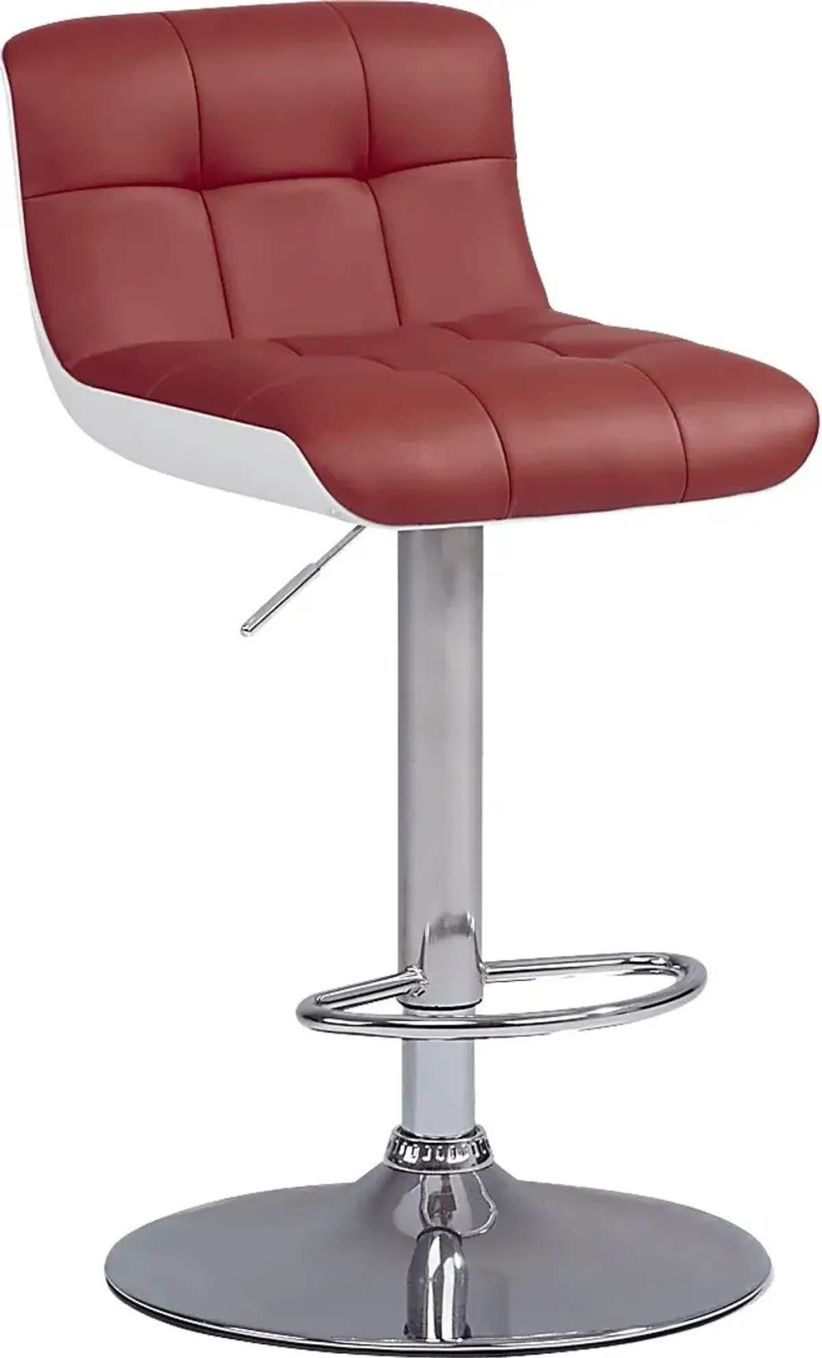 Falsley Red Adjustable Barstool