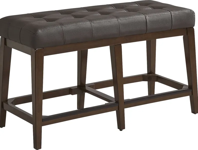 Walstead Place Brown Upholstered Counter Height Bench