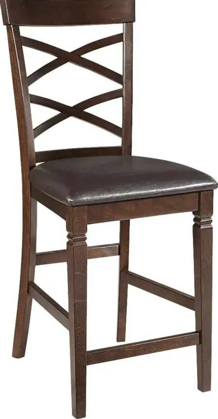 Riverdale Cherry X-Back Counter Height Stool