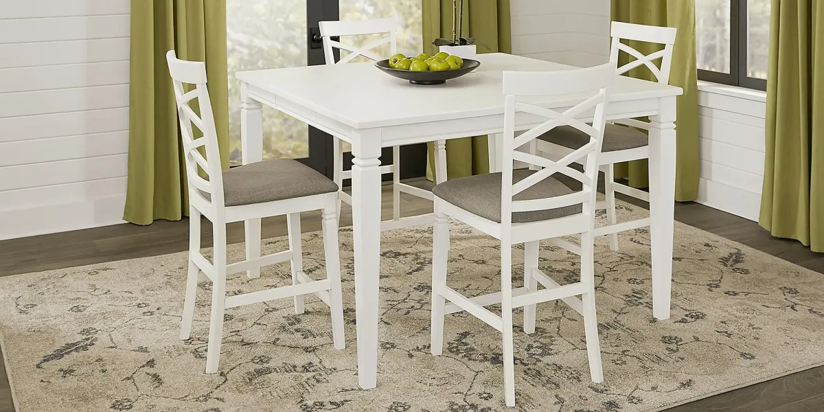 Riverdale White X-Back Counter Height Stool