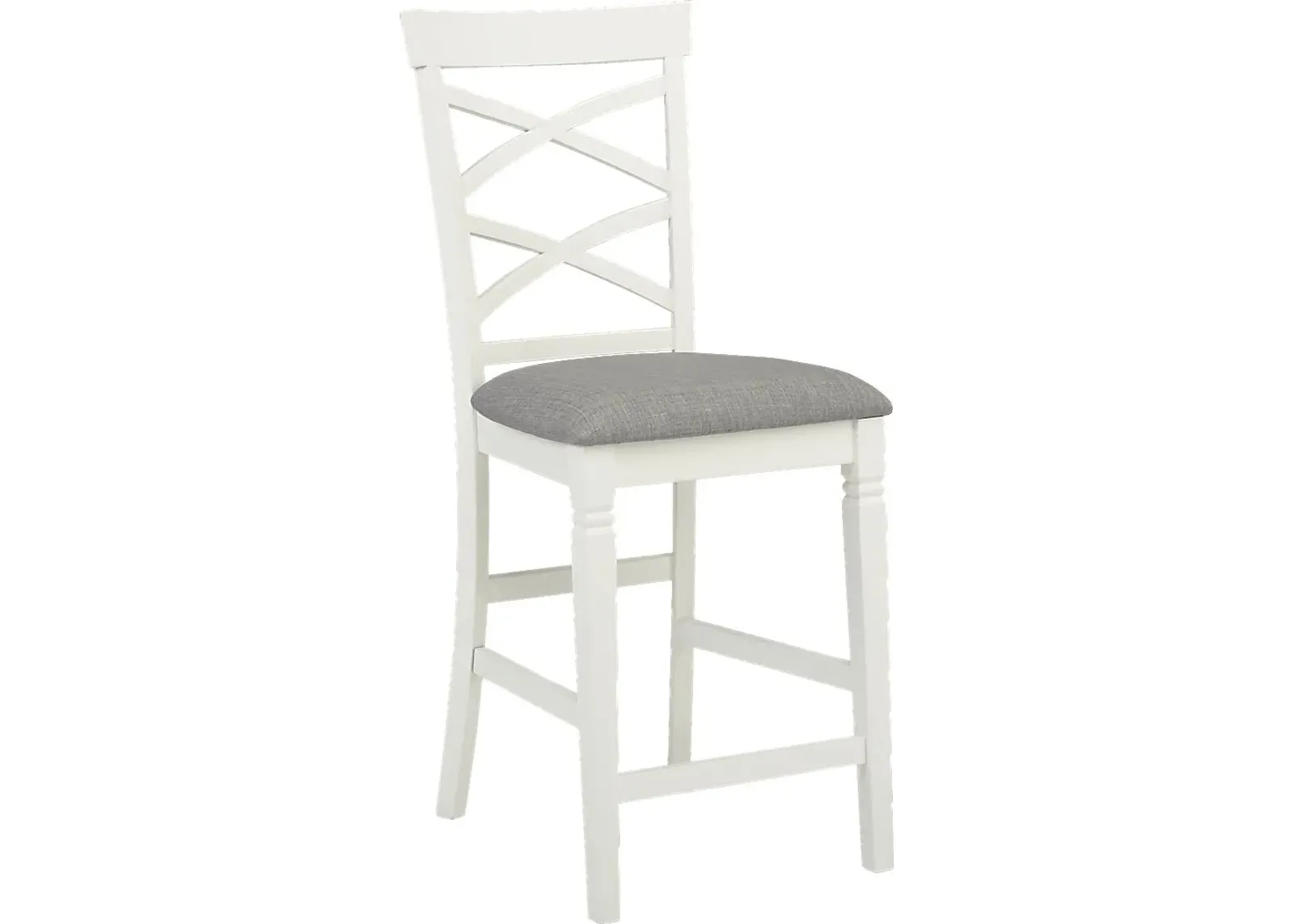 Riverdale White X-Back Counter Height Stool