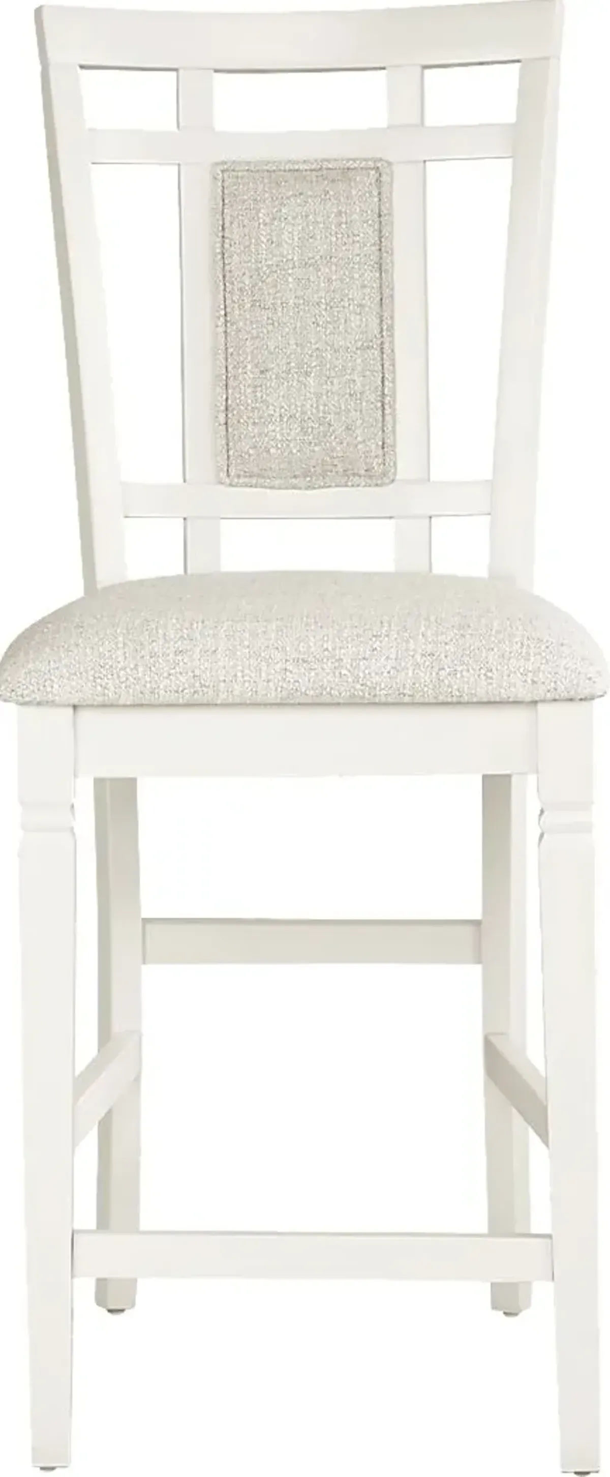 Winslow White Upholstered Counter Height Stool