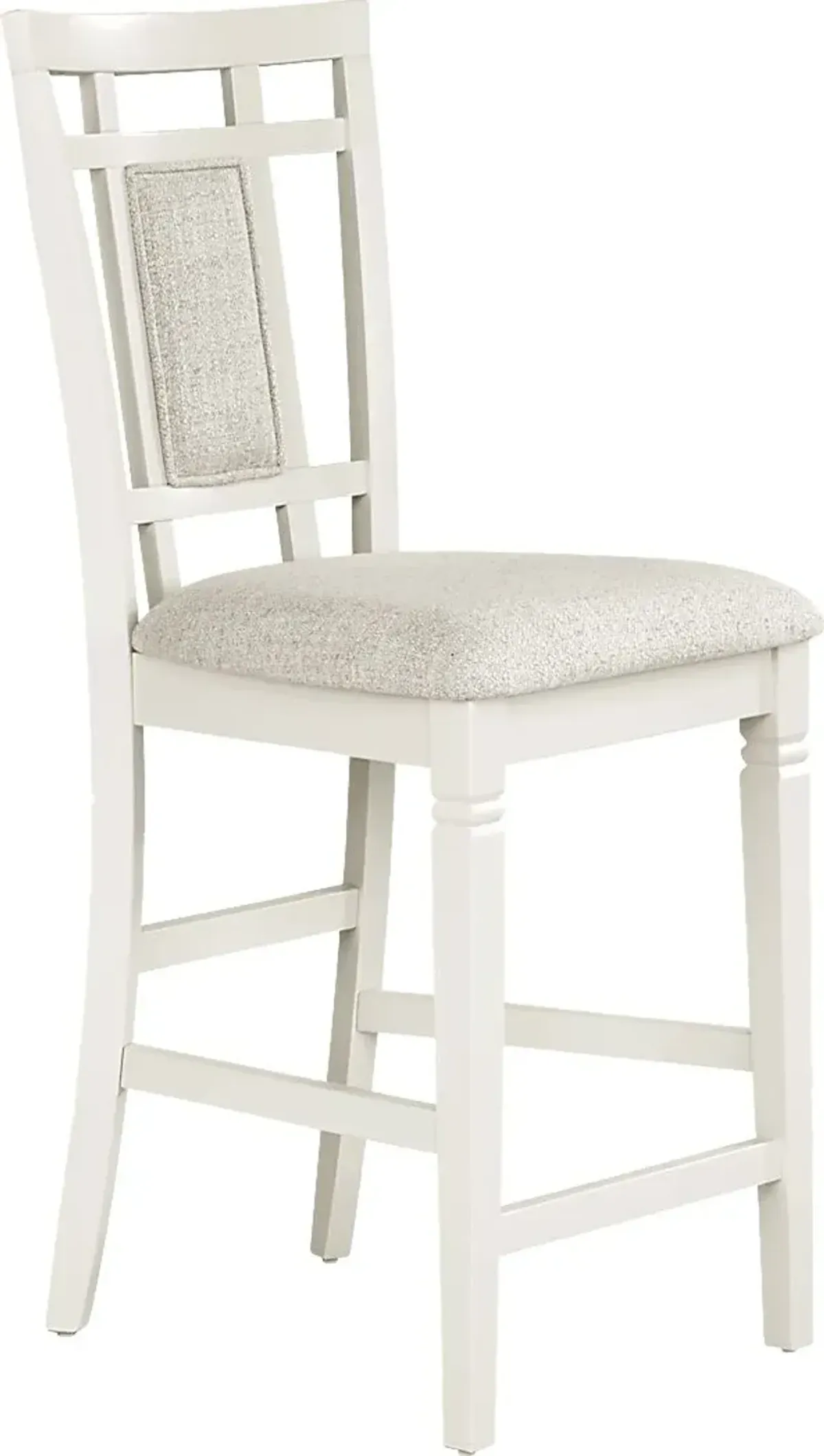 Winslow White Upholstered Counter Height Stool