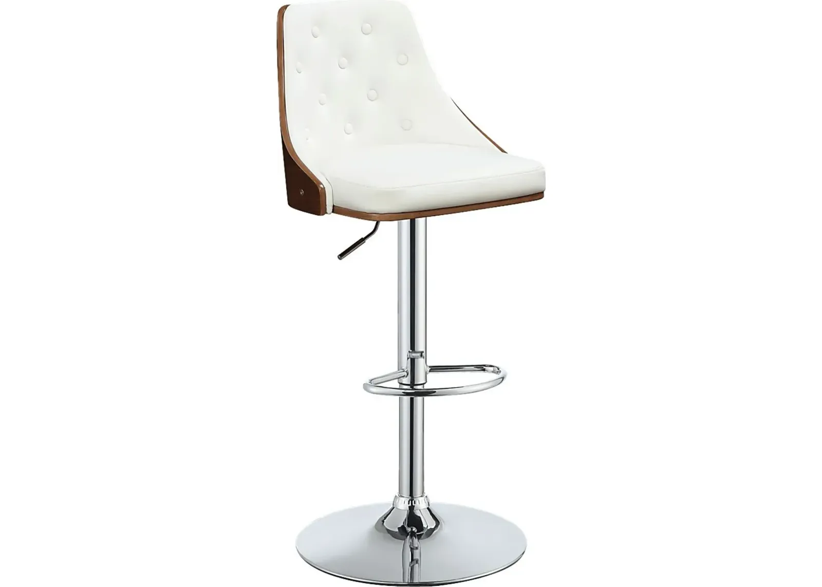 Talman White Adjustable Barstool